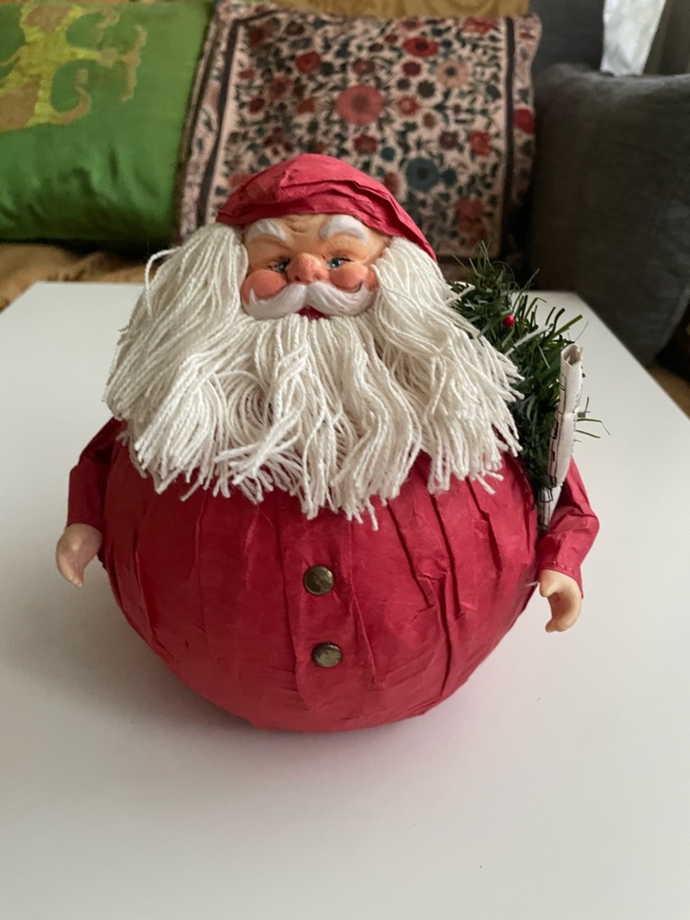 Handcrafted‎ Red Santa Holiday Figurine - Classic Christmas Decor